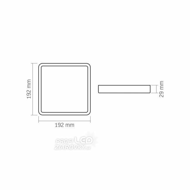 LED stropné svietidlo na povrchovú montáž 15W 1850lm 4000K Neutral Black Videx