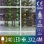 Svetelný mikro záves SMART vnútorný USB 3 × 2,4 m, 240 LED, farebná, svetelné programy