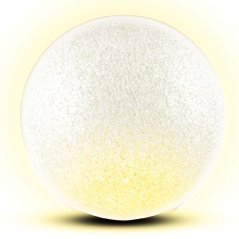 Dekorácia, eva guľa, 2 teplej bielej led, o20 cm