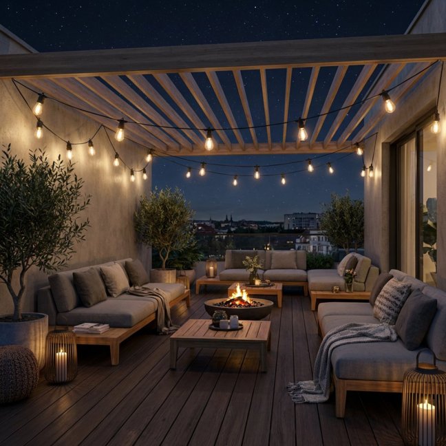 Solárna záhradná girlanda 22x LED ozdobné žiarovky 15m 2700K teplá biela + diaľkový ovládač SOLENA LUMILED