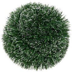Vianočná girlanda - tmavozelená/biela - 6 m - priemer 15cm