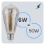 EDISON E27 ST64 6W = 50W 420lm 2200K Warm 360° Filament LUMILED Smokey LED žiarovka