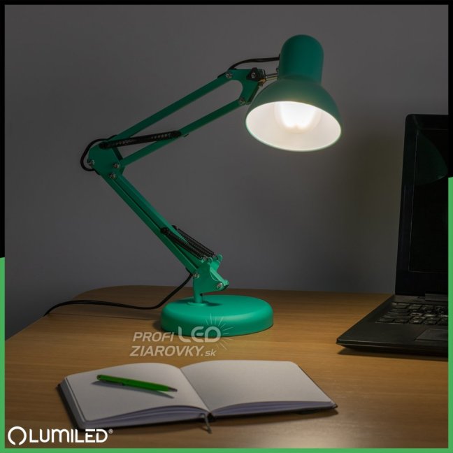 Stolová kresliaca lampa E27 TOBI Mint Lumiled + držiak na dosku