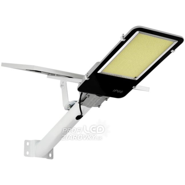 LED solárna pouličná lampa - 2000W - 6500K + diaľkové ovládanie - biela