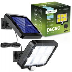 Solárne reflektory LED Halogénová záhradná lampa 6500K IP65 Senzor pohybu a súmraku DECRO LUMILED