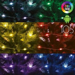 Svetelná mikro reťaz SMART vnútorná 10 m, 100 LED, farebná, svetelné programy