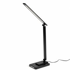 Lampa stolová LED dotyková s nabíjačkou indukčnou CCT Usb C URSA 6W 350lm čierna Lumiled