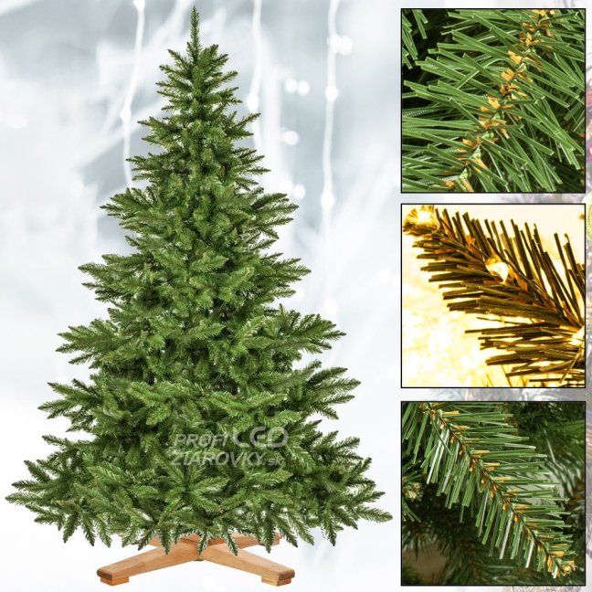 Umelý vianočný stromček Premium Royal Trees - 180cm - prírodný smrek s dreveným stojanom