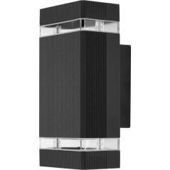 Záhradné nástenné svietidlo zhora nadol GU10 Black HEDERA LUMILED
