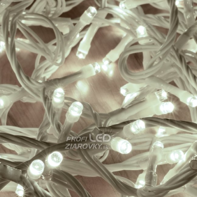 Svetelná reťaz vonkajšia 10 m, 200 LED, studená biela, na spájanie