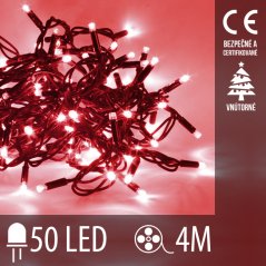Svetelná reťaz vnútorná 4 m, 50 LED, červená