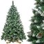 Umelý vianočný stromček Premium Royal Trees - 150 cm - zasnežená diamantová borovica so šiškami