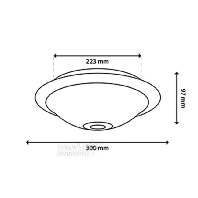 LED stropné svietidlo REGIS 2x E27 IP44 s pohybovým a súmrakovým senzorom biele okrúhle 30cm LUMILED