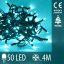 Vianočná led svetelná reťaz vnútorná - 50led - 4m tyrkysová