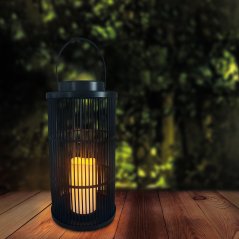 Solárny lampáš čierny so súmrakovým senzorom Fascino Sanico Goldlux