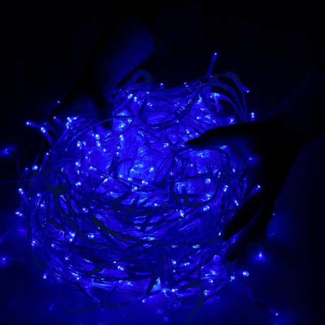 Vianočná led svetelná záclona vonkajšia - programy - časovač + diaľkový ovládač - 1500led - 60m modrá
