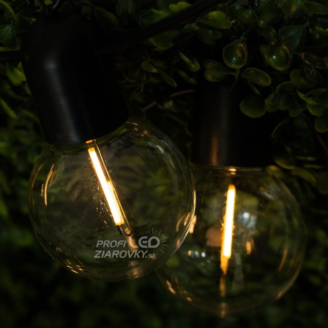 Solárna záhrada Girland 20x LED dekoratívne gule 11,58 m 3000K Warm LOVO LUMILED