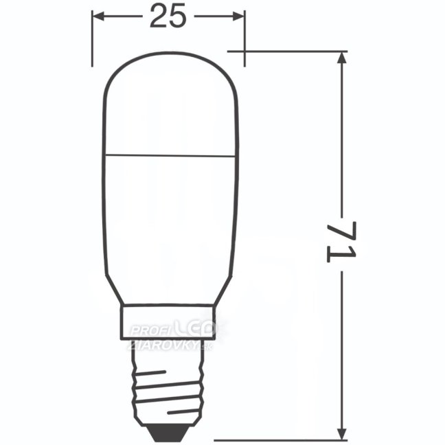 LED žiarovka E14 T25 3,2W = 25W 250lm 2700K Warm 160° PHILIPS