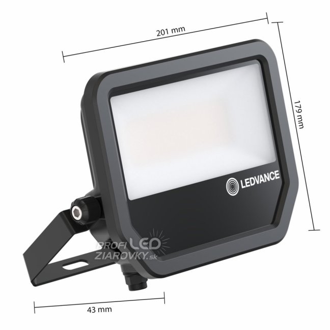 LED reflektory vonkajšie reflektory 41W 6000lm 4000K IP66 čierne reflektory Ledvance