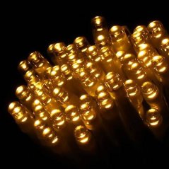 Svetelná reťaz vonkajšia na batérie 9 m, 120 LED, teplá biela, 8 programov