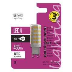 Led žiarovka classic jc a++ 4,5w g9 neutrálna biela