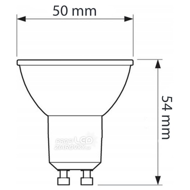 LED žiarovka GU10 8W = 80W 650lm 4000K Neutrálny reflektor 36° Stmievateľná Lumiled