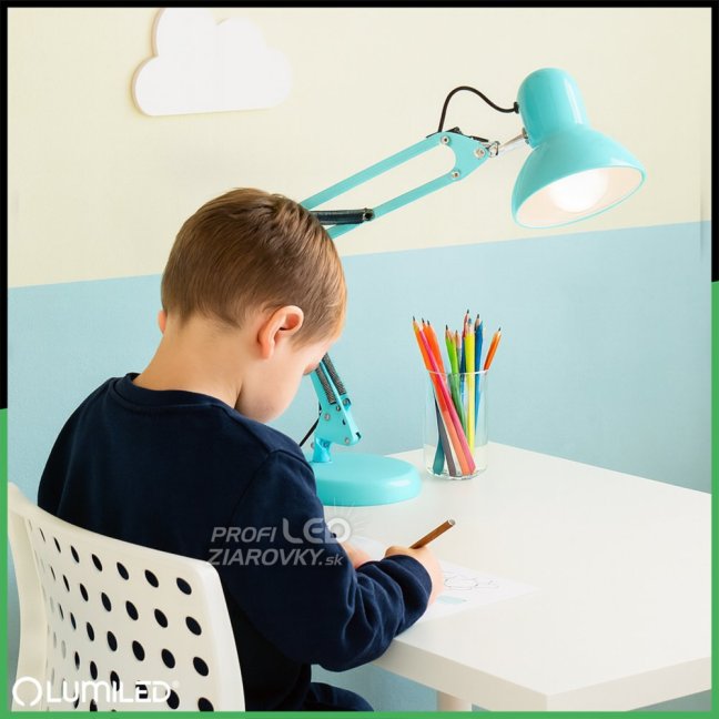 Stolová kresliaca lampa E27 TOBI Mint Lumiled + držiak na dosku