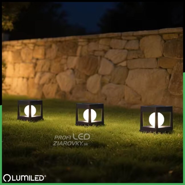 LED solárne vonkajšie svietidlo 3000K KWADRUS LUMILED