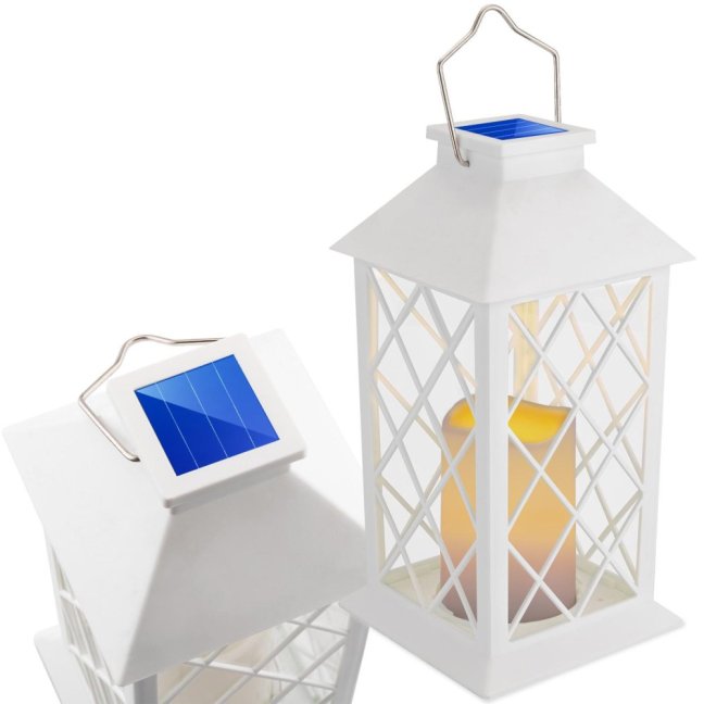 LED solárna záhradná lampa LIRIO Závesná lucerna 28cm LUMILED