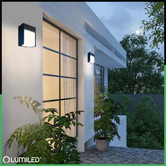 Vonkajšie nástenné svietidlo LED IP54 12W 3000K RUBUS LUMILED