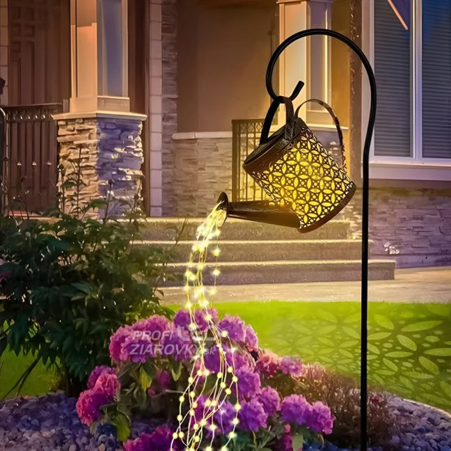 LED solárne poháňaná medená kanva IP44 Záhradná lampa