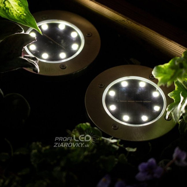 Sada 4x záhradná lampa 8x LED 0,8W SOLAR DOGRUNT s krytím IP54