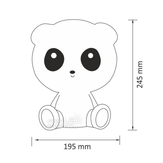 Dekoratívna LED lampa 2,5 W 59 lm biela čierna stmievateľná Panda Sanico Goldlux