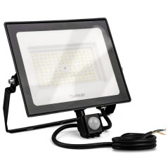 LED reflektor ZUNA2 100W 9000lm 6500K IP44 čierny so senzorom pohybu LUMILED