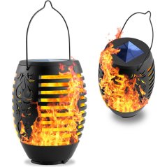 LED solárne záhradné závesné svietidlo IGNIS Flame IP44 1800K LUMILED
