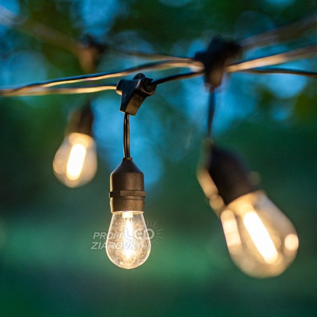 Solárna záhradná girlanda 15m - 22x LED - teplá