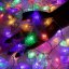 Vianočná led svetelná záclona na spájanie vonkajšia - hviezdy - programy - časovač + diaľkový ovládač - 136led - 2m multicolour
