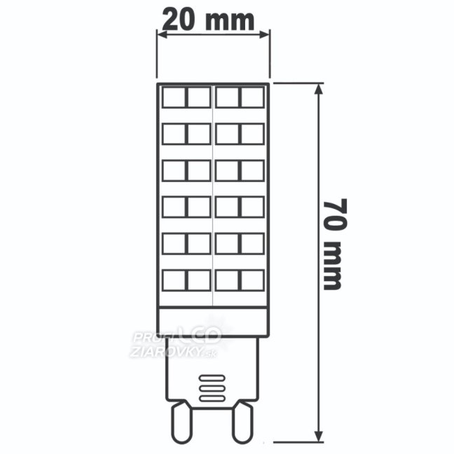 LED žiarovka G9 kapsula 10W = 75W 970lm 6500K Cold 360° LUMILED