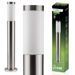Vonkajšia záhradná lampa E27 INOX PIPE 65cm Lilium Lumiled