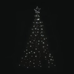 Led vianočný kovový strom, 180cm, vonkajší, studená b., čas.