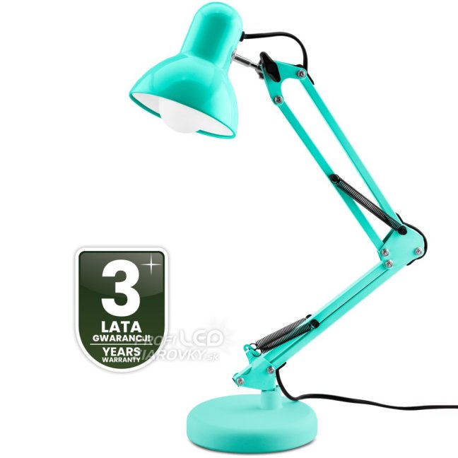 Stolová kresliaca lampa E27 TOBI Mint Lumiled + držiak na dosku