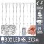 Svetelný záves vnútorný USB 3 × 3 m, 300 LED, studená biela, 8 programov