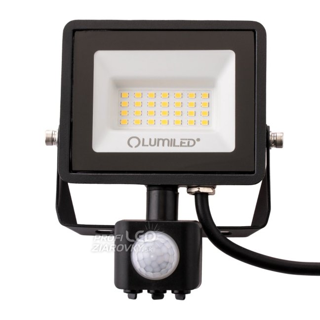 LED reflektor ZUNA2 20W 1800lm 6500K IP44 Black Senzor pohybu LUMILED