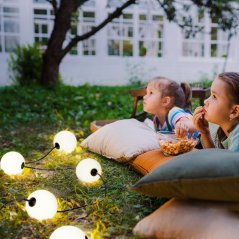 Vonkajšia voda Girland Vonkajšie osvetlenie reťaze pre bazén rybník 7,74 m 10x LED guľa 10W 2500K Kobi