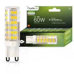 LED žiarovka G9 s päticou 7W = 60W 670lm 4000K Neutrálna 360° LUMILED