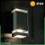 Záhradné nástenné svietidlo zhora nadol GU10 Black HEDERA LUMILED