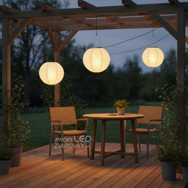 LED solárna záhradná lampa FELISI Origami Lantern 20cm LUMILED
