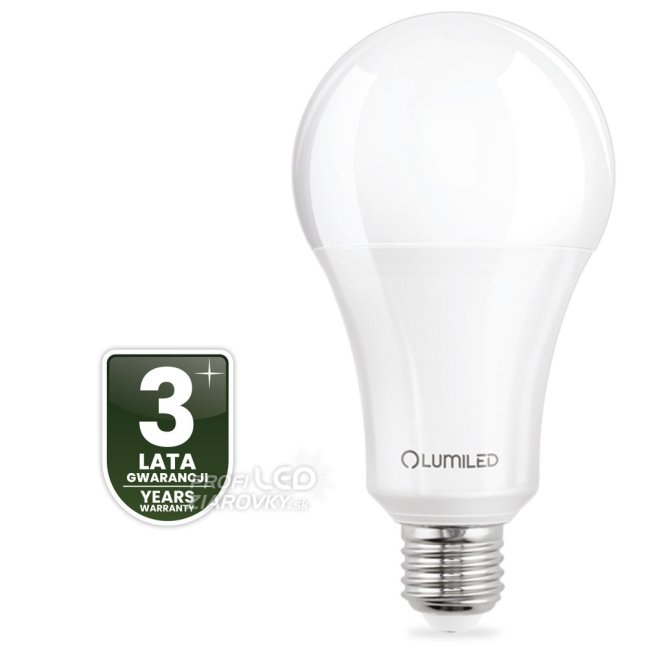 LED žiarovka E27 A80 24W = 200W 3452lm 3000K Warm 260° CCD LUMILED