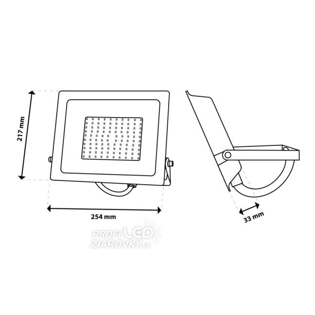 LED reflektor ZUNA2 100W 9000lm 6500K IP65 Black LUMILED