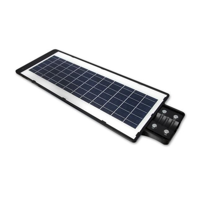 LED solárna pouličná lampa - 360W - 6000K + pohybový a súmrakový senzor + Ovládač - čierna